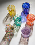 hand-blown Murano glass tumblers in assorted colours