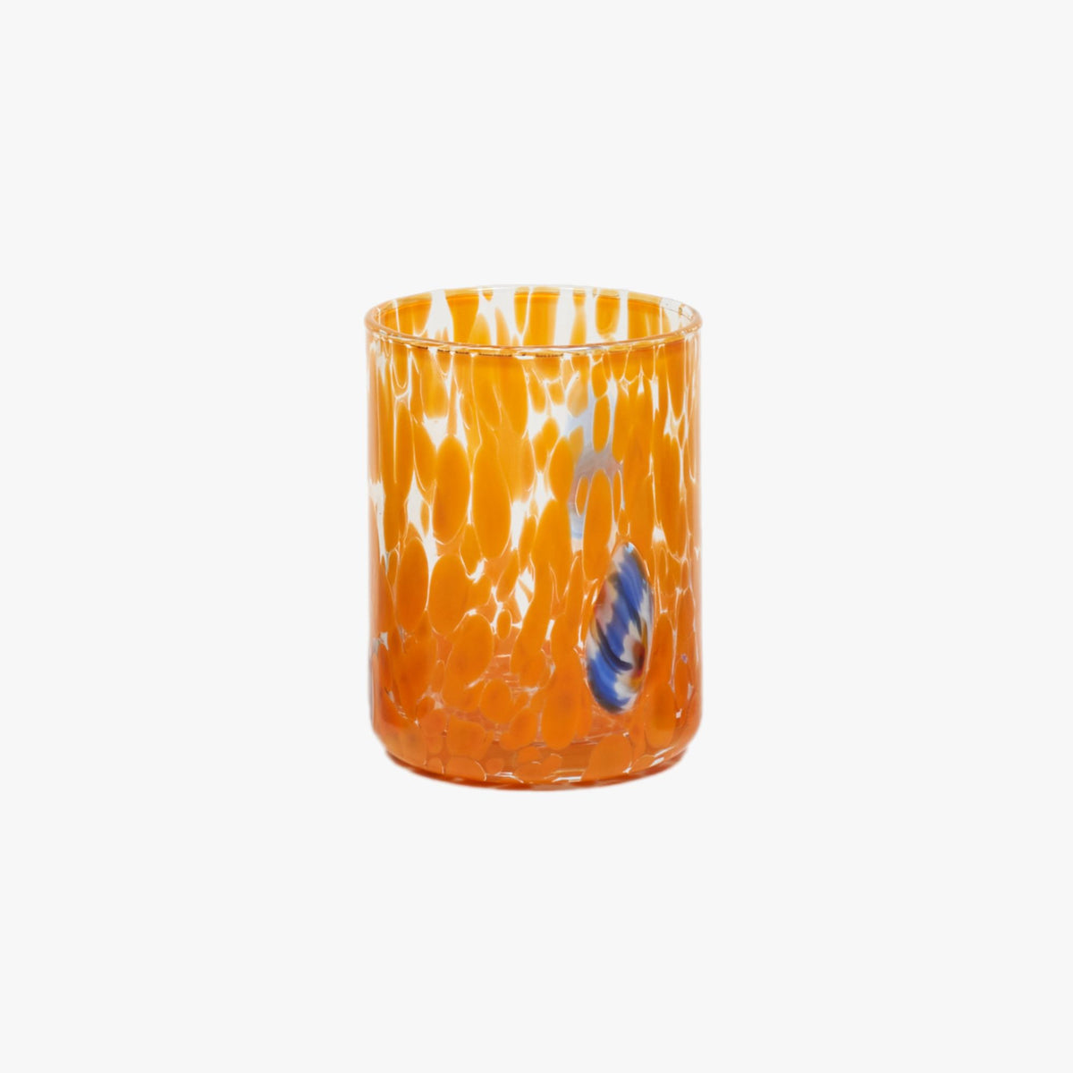 orange Murano shot glass