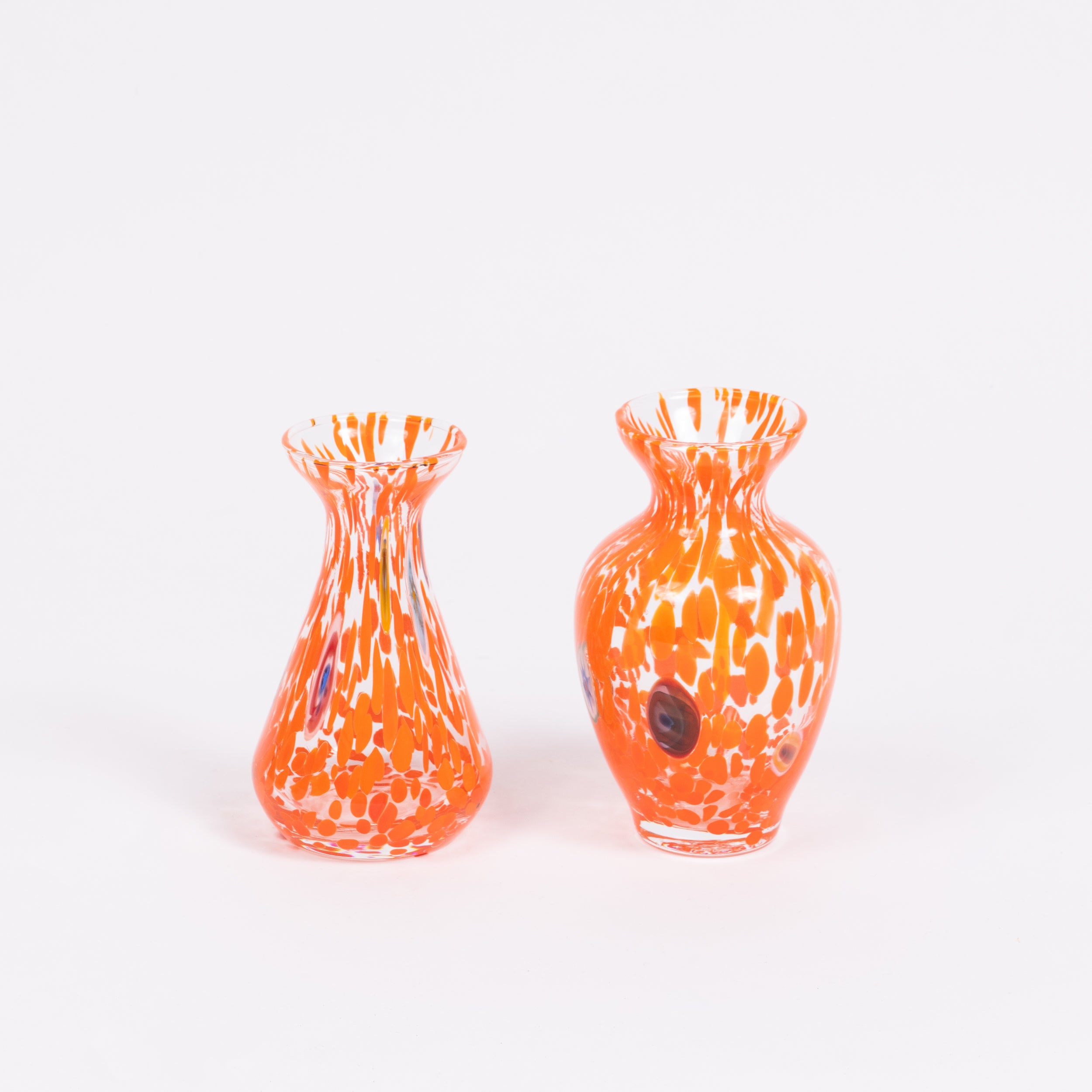Orange Bud Vases